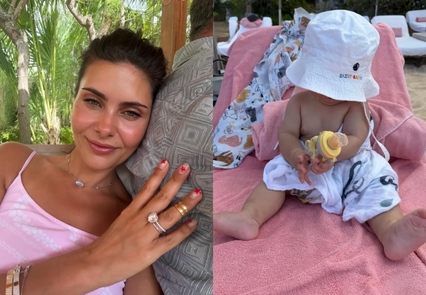 Надежда Оболенцева показала новые фото с мужем, миллиардером Евгением Швидлером, и их сыном с отдыха на Сен-Барте