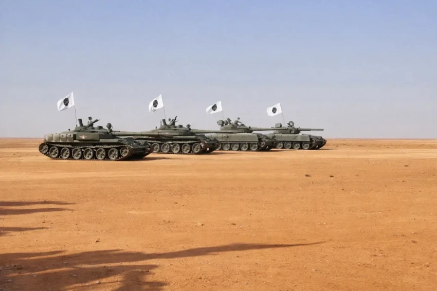 В Ливии в ходе учений снаряд взорвался внутри танка