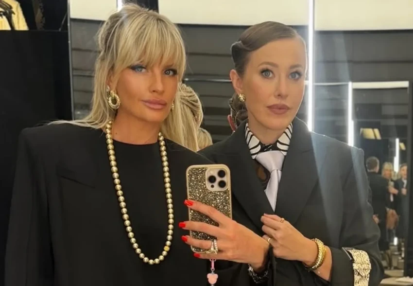 Ксения Собчак, Яна Рудковская, Елизавета Базыкина, Люся Чеботина на открытии флагманского бутика Яны Расковаловой