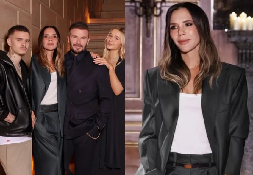 Дэвид Бекхэм с младшими детьми поддержал жену Викторию Бекхэм на показе её новой коллекции на фоне отчуждения старшего сына